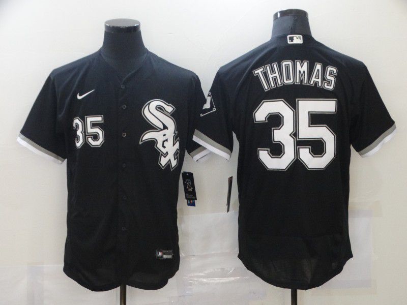 Men Chicago White Sox #35 Thomas Black Elite Nike MLB Jerseys